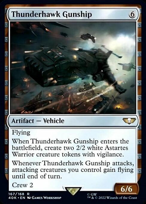 Cañonera Thunderhawk Frente