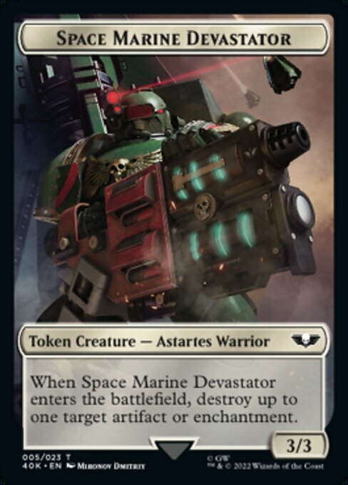 Space Marine Devastator // Soldier Card Front