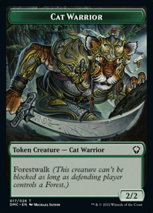 Cat Warrior // Saproling Frente