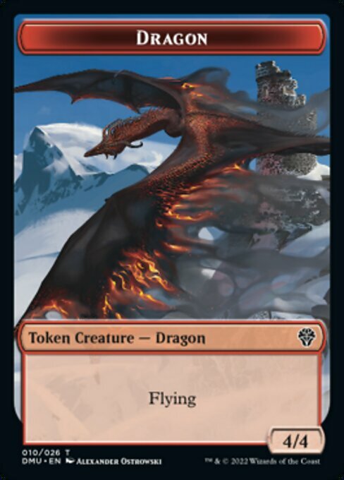 Dragon // Saproling Card Front