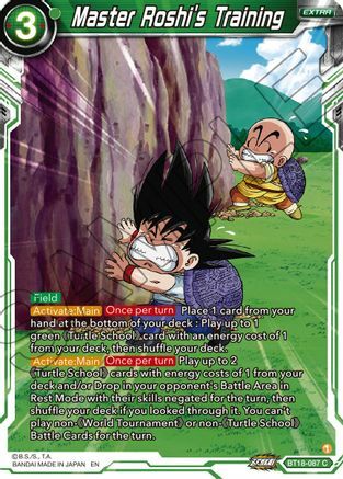 Master Roshi's Training Card Front