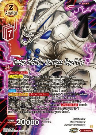 Omega Shenron, Merciless Negativity Card Front