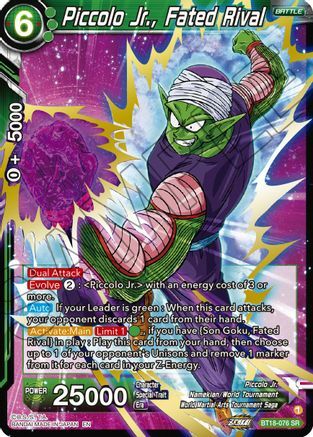 Piccolo Jr., Fated Rival Card Front