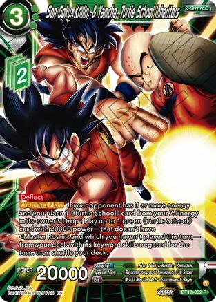 Son Goku, Krillin, & Yamcha, Turtle School Inheritors Card Front
