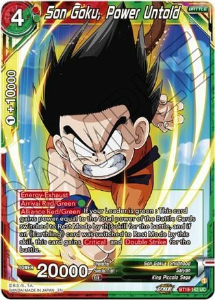 Son Goku, Power Untold Card Front