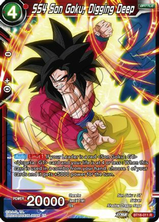 SS4 Son Goku, Digging Deep Card Front
