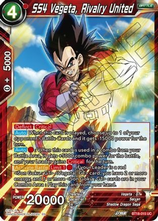 SS4 Vegeta, Rivalry United Card Front