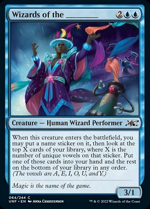 Wizards of the ________ Card Front