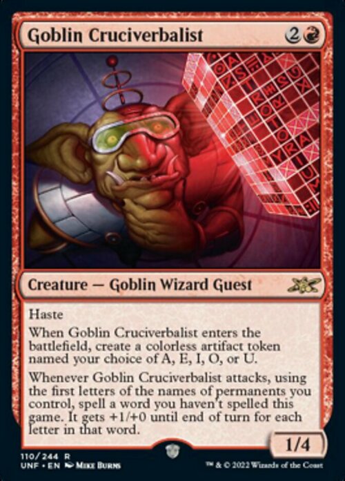Goblin Cruciverbalist Card Front