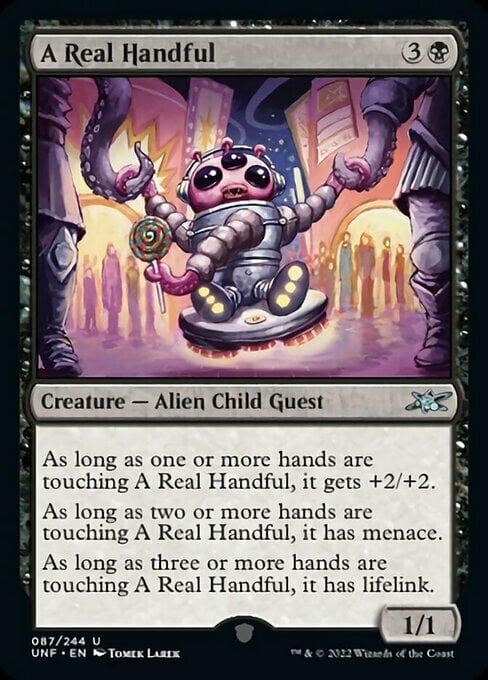 A Real Handful Card Front