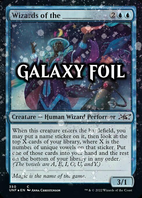 Wizards of the ________ Card Front