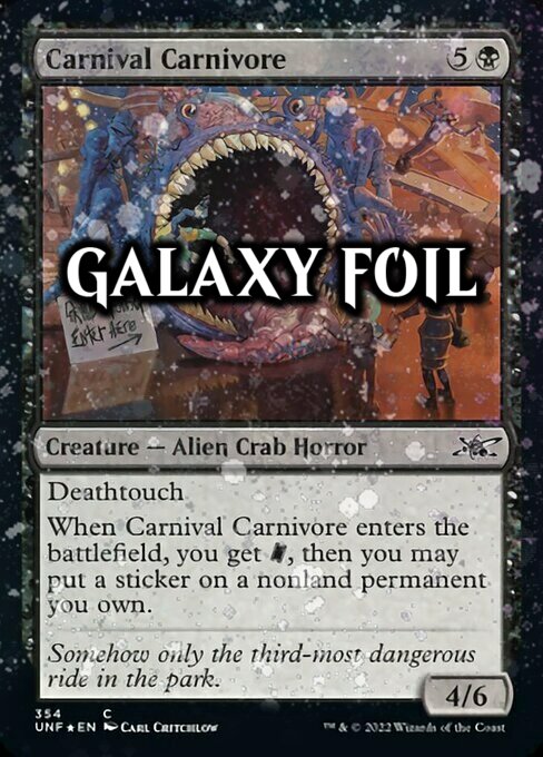 Carnival Carnivore Card Front