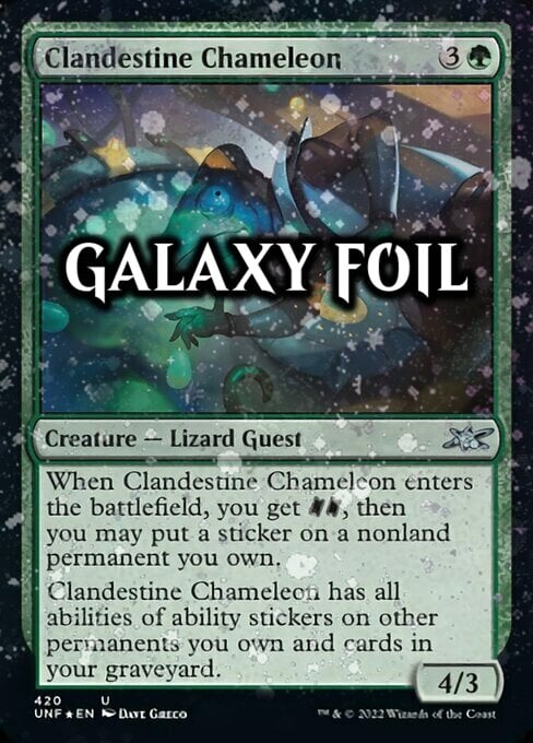 Clandestine Chameleon Card Front
