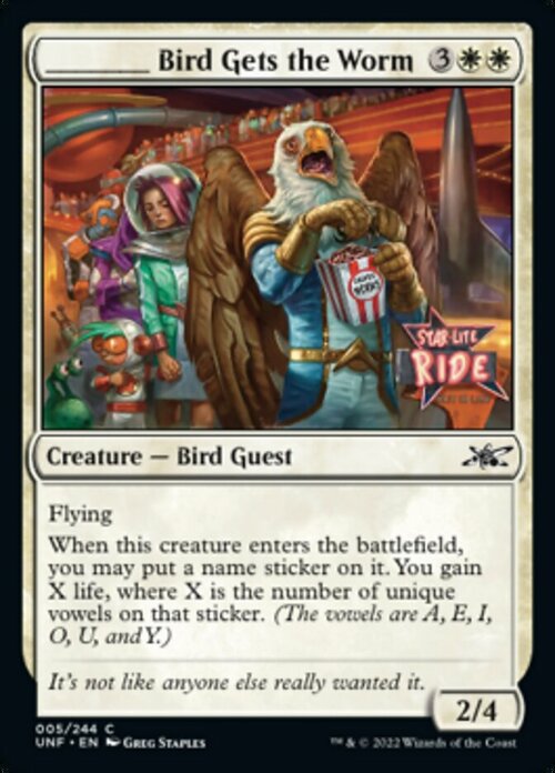 ________ Bird Gets the Worm Card Front