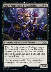 Gray Merchant of Alphabet 075