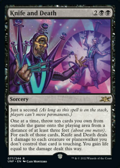 Knife and Death Card Front