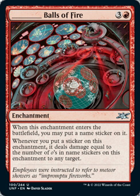 _____ Balls of Fire Card Front