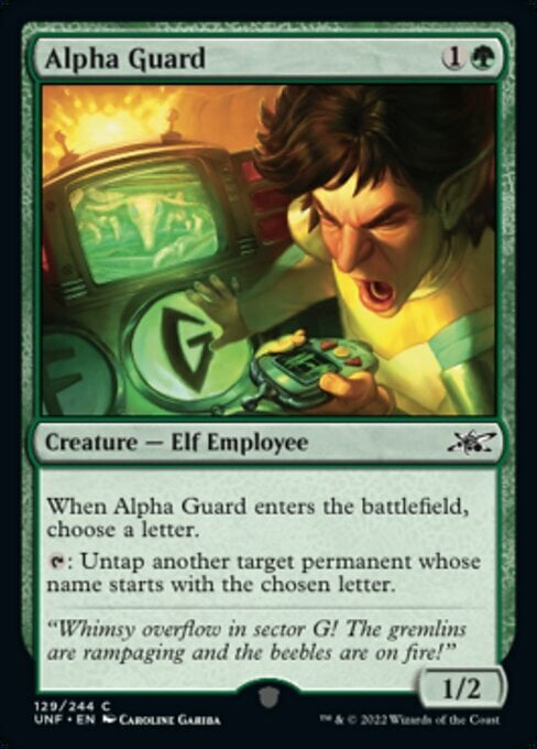 Alpha Guard Card Front