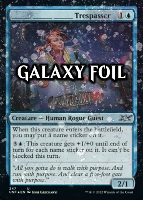 ______ ______ ______ Trespasser Card Front