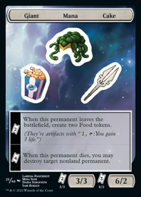 Giant Mana Cake Sticker Card Front