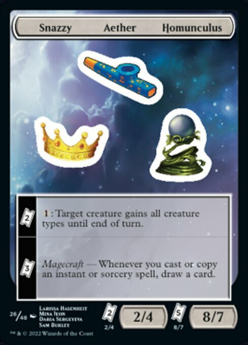 Snazzy Aether Homunculus Sticker Card Front