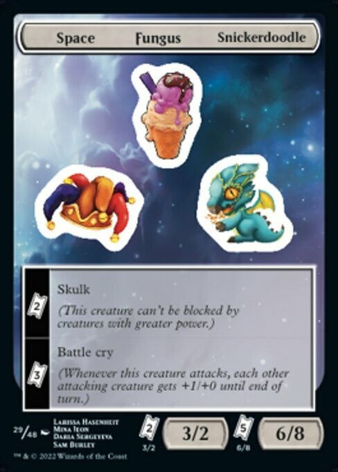 Space Fungus Snickerdoodle Sticker Card Front