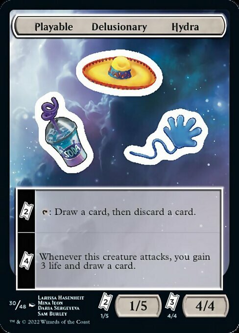 Playable Delusionary Hydra Sticker Card Front