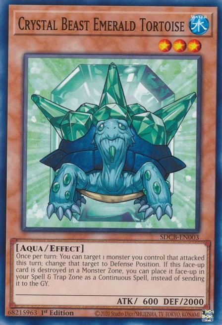 Crystal Beast Emerald Tortoise Card Front