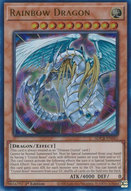 Rainbow Dragon Card Front