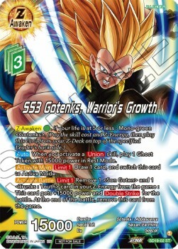 SS3 Gotenks, Warrior's Growth Card Front