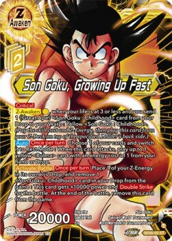 Son Goku, Growing Up Fast Card Front