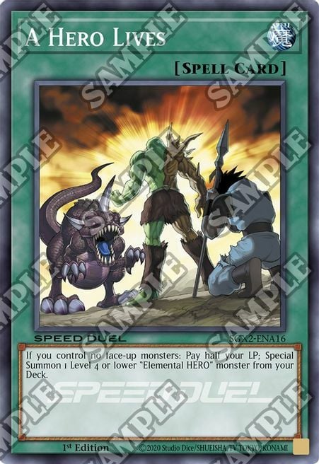 A Hero Lives Card Front