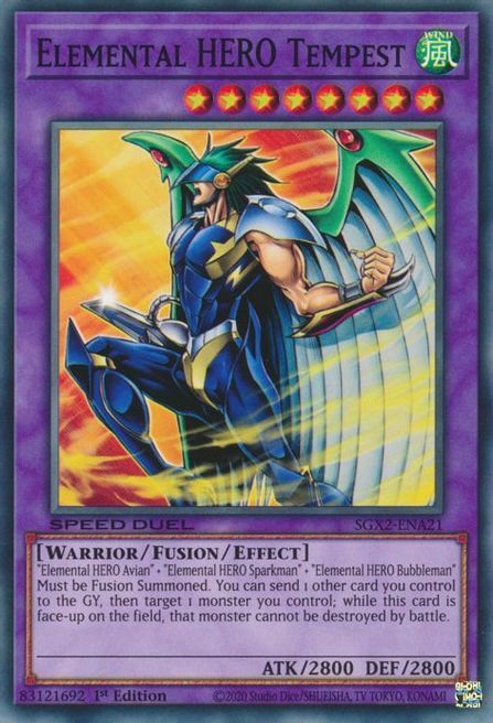 Elemental HERO Tempest Card Front