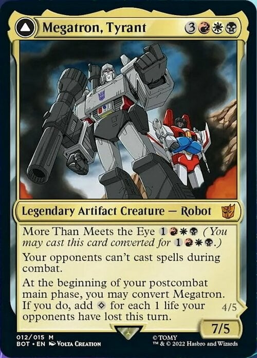 Megatron, Tyrant // Megatron, Destructive Force Card Front