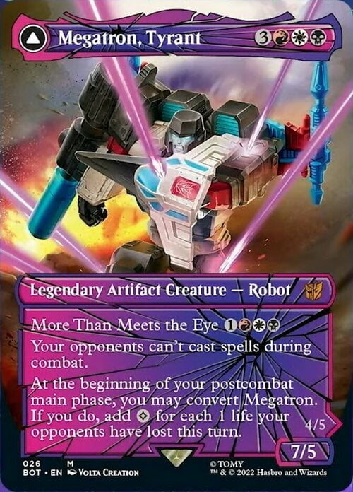 Megatron, Tyrant // Megatron, Destructive Force Card Front