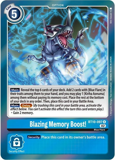 Blazing Memory Boost! Card Front