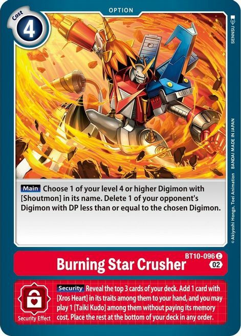 Burning Star Crusher Card Front