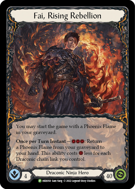 Fai, Rising Rebellion 　Cold Foil　FaB Fai, Rising Rebellion Hero Card Promos | Flesh and Blood | CardTrader