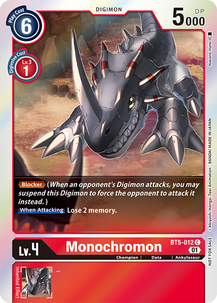 Monochromon Card Front