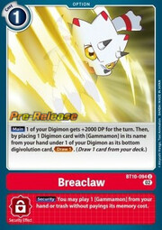 Breaclaw · Pre-Release Stamped BT10-094