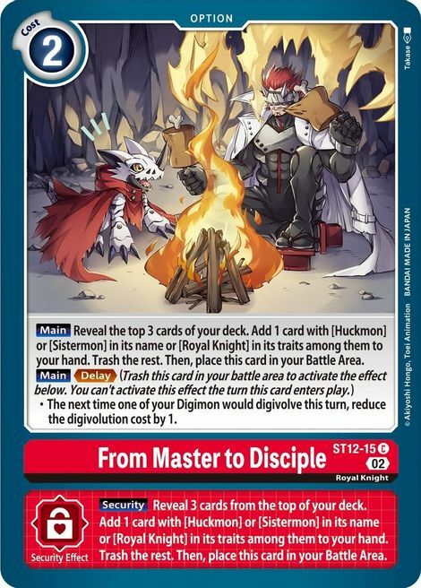 From Master to Disciple Card Front