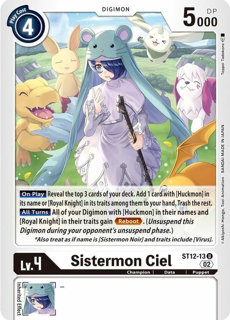 Sistermon Ciel Card Front