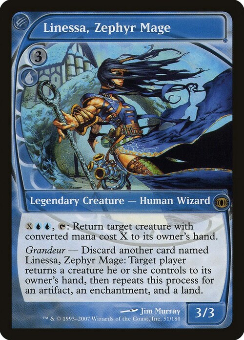 Linessa, Zephyr Mage Card Front