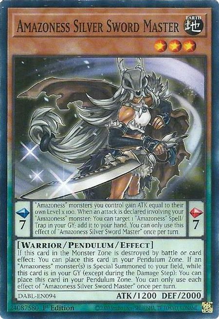 Amazoness Silver Sword Master Card Front