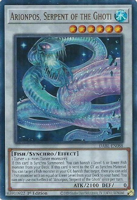 Arionpos, Serpent of the Ghoti Card Front