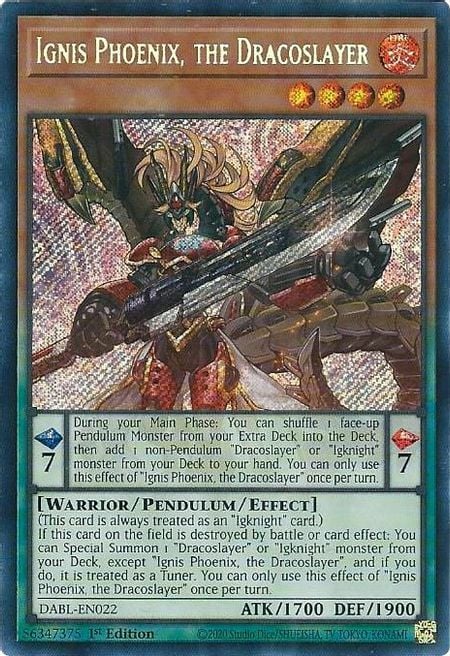 Ignis Phoenix, the Dracoslayer Card Front