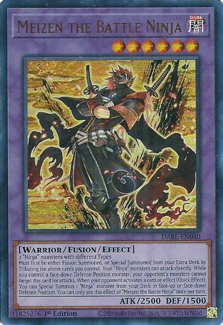 Meizen the Battle Ninja Card Front