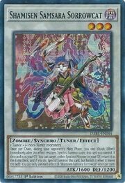 Shamisen Samsara Sorrowcat · Super Rare 044