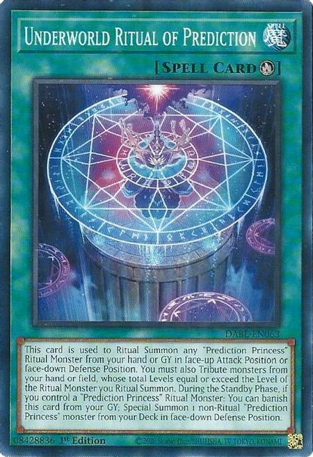 Underworld Ritual of Prediction Card Front