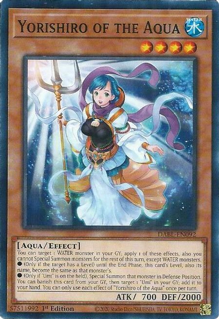Yorishiro of the Aqua Card Front